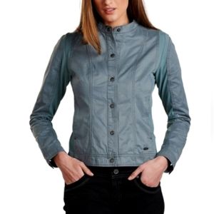KHUL Luna Moto Jacket in Mineral Blue